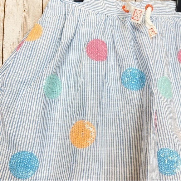 Cat & Jack Striped Multicolor Sequin Dotted Skirt Size Medium Girls - Picture 3 of 10